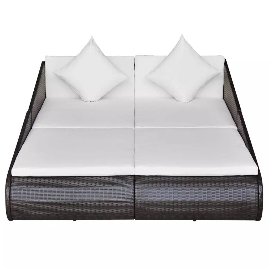 Garden Bed Brown 79.1"x54.7" Poly Rattan