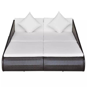 Garden Bed Brown 79.1"x54.7" Poly Rattan