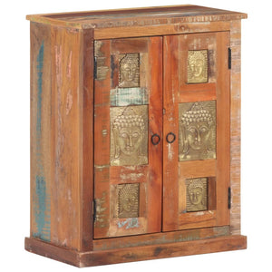 Sideboard with Buddha Cladding 23.6"x13.8"x29.5" Solid Reclaimed Wood