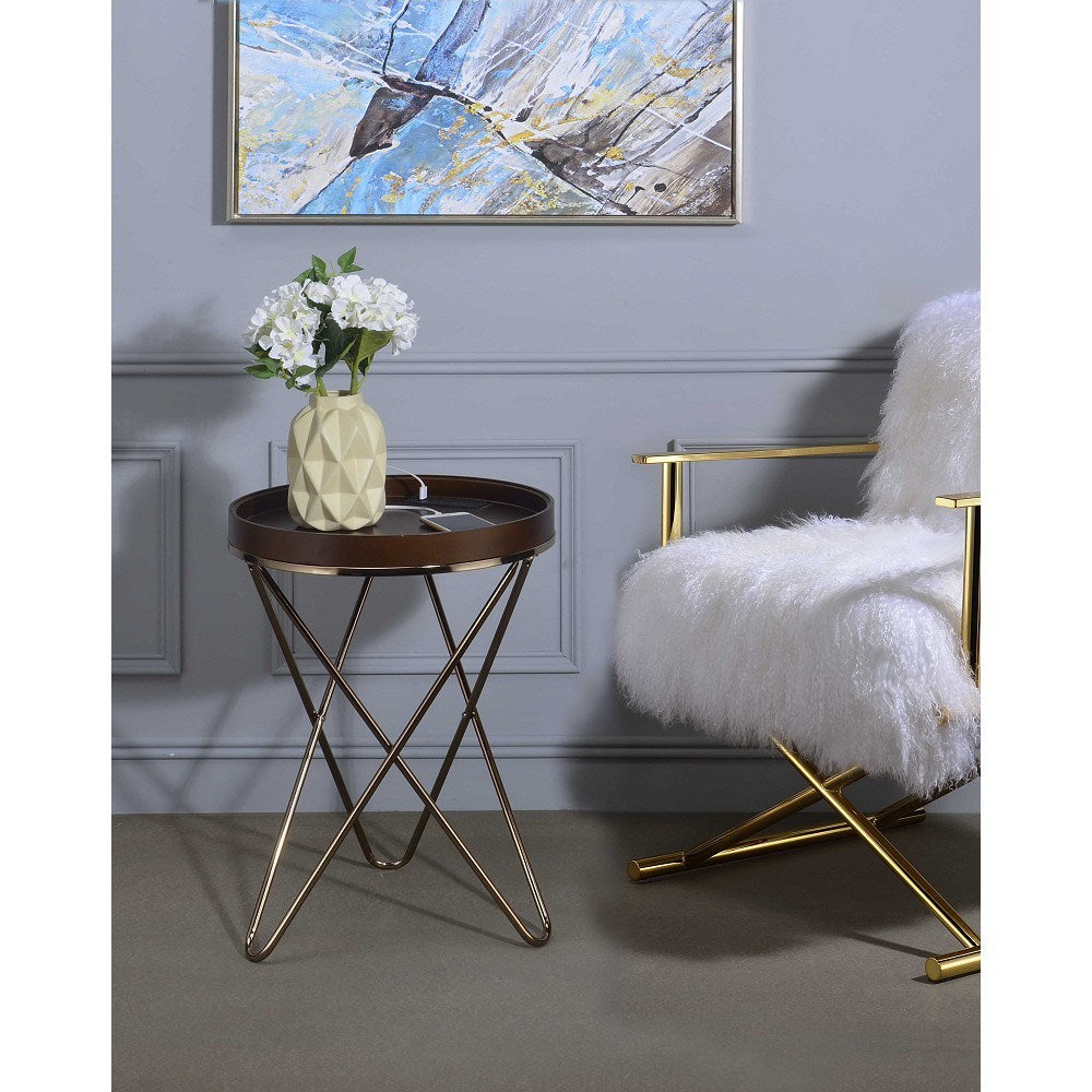 Crary Side Table in Champagne
