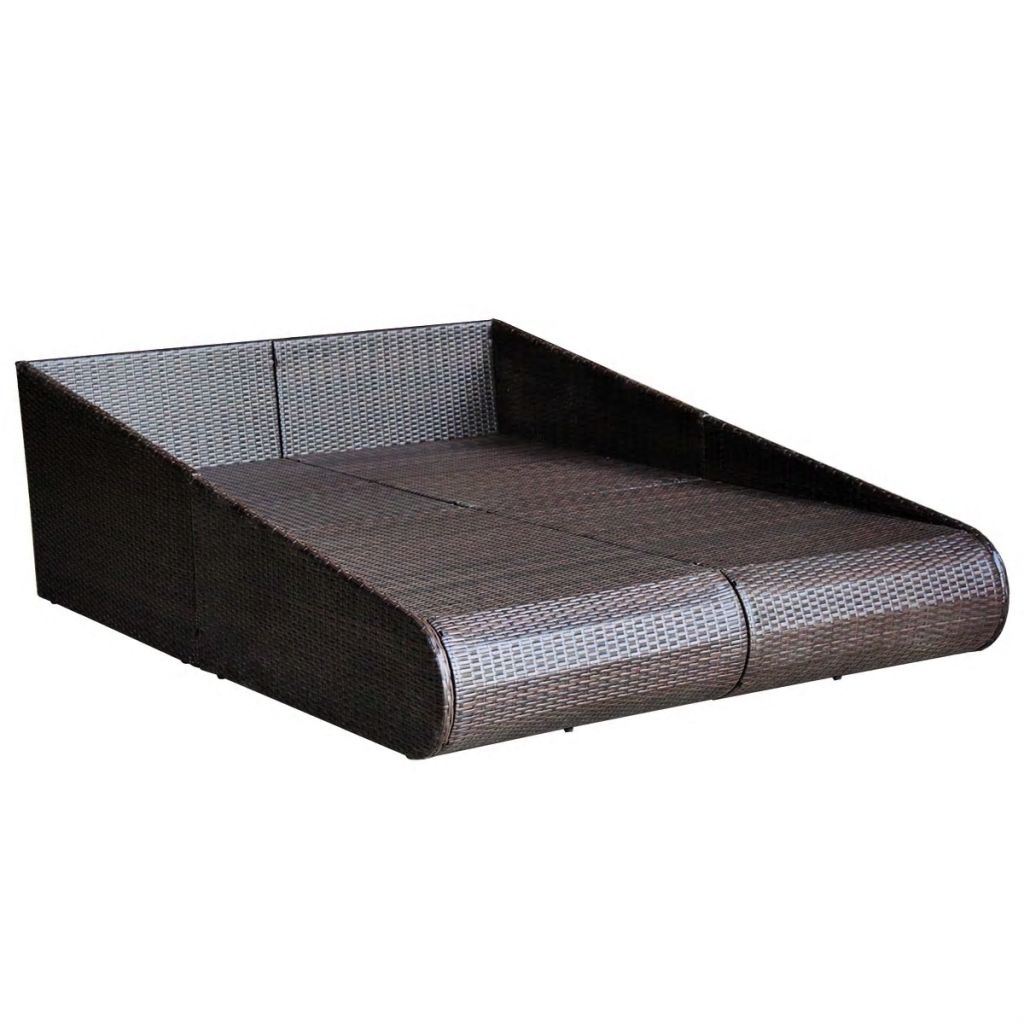 Garden Bed Brown 79.1"x54.7" Poly Rattan