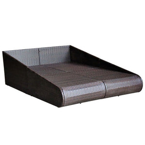 Garden Bed Brown 79.1"x54.7" Poly Rattan