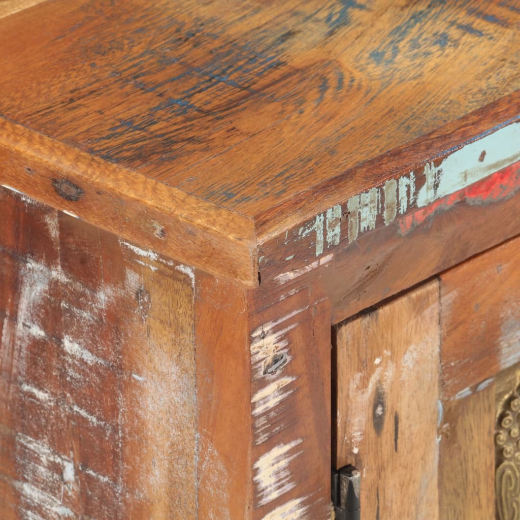 Sideboard with Buddha Cladding 23.6"x13.8"x29.5" Solid Reclaimed Wood