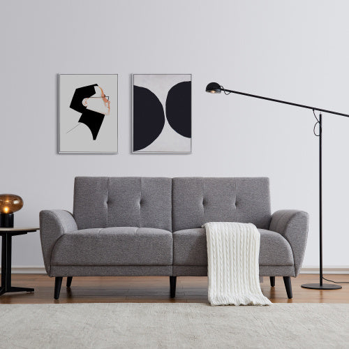 Modern ployester fabric sofa71"W Gray